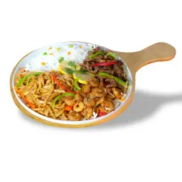 لحم وروبيان مكس	مع أرز ومكرونه